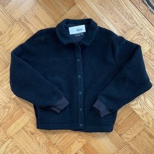 Outdoor Voices Megafleece Bomber in Black